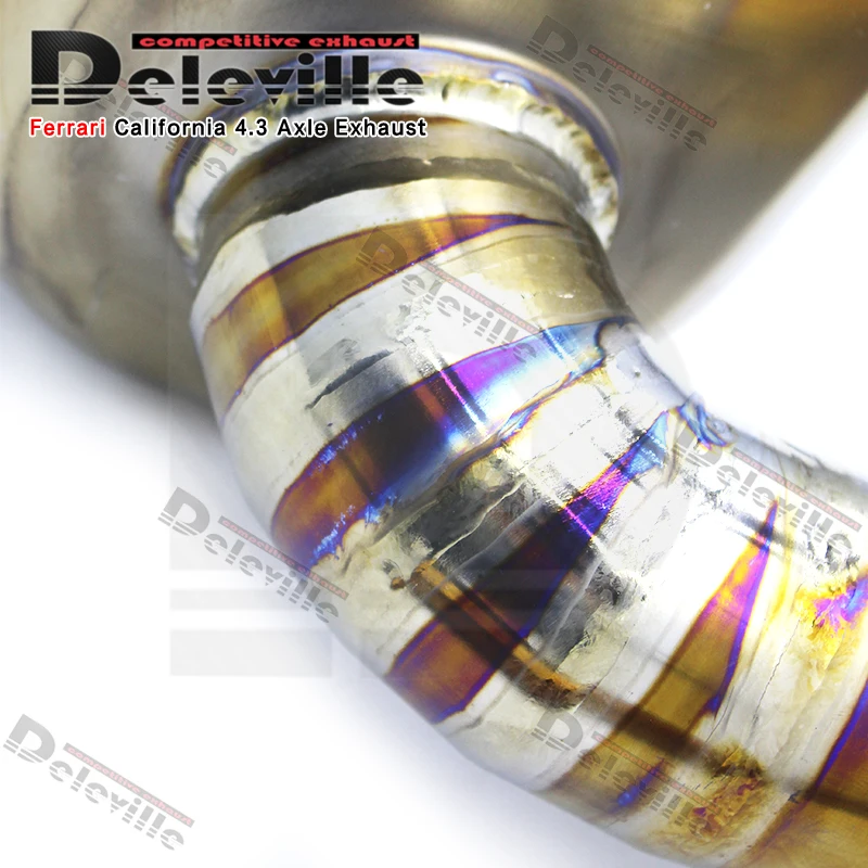 OEM Axle Back Car Exhaust Pipes For Ferrari California 4.3L 2009-2014 Vacuum Valve Titanium Muffler view 4