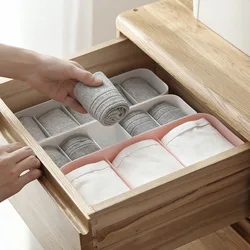 Plastic Drawer Organizer for Socks and Underwear with Compartments