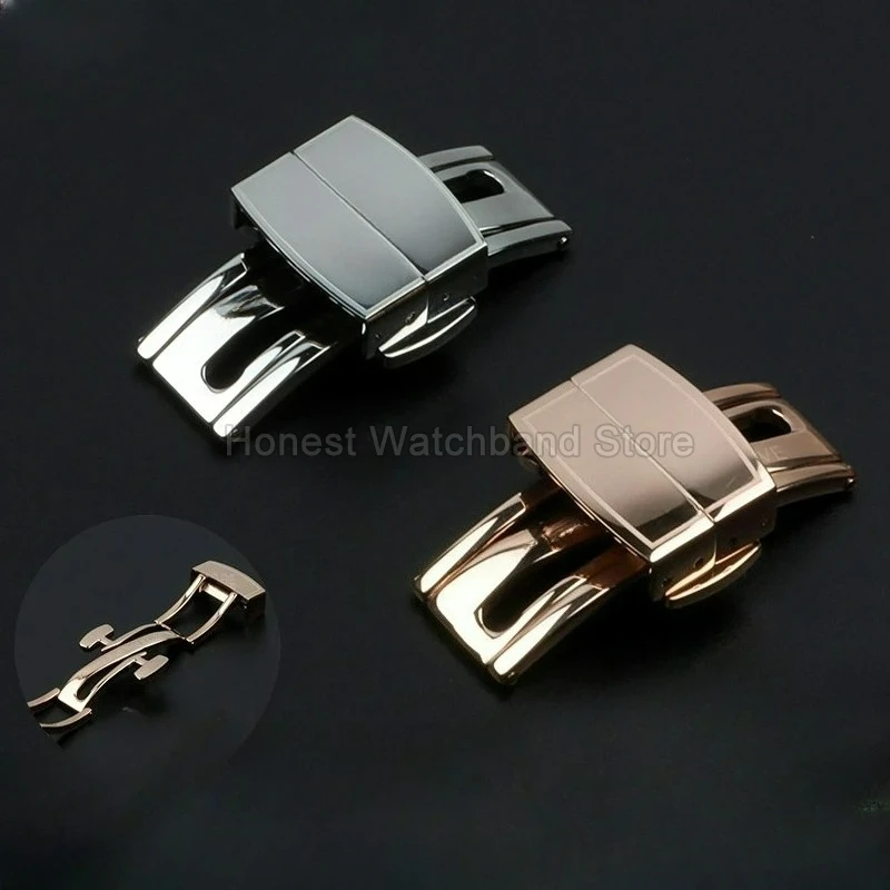 Silver Rose 16 18mm 316L Corrosion Resistant Steel Folding Clasp for Patek Philippe Aquanaut 5167 5164 Watch Accessories Clasp