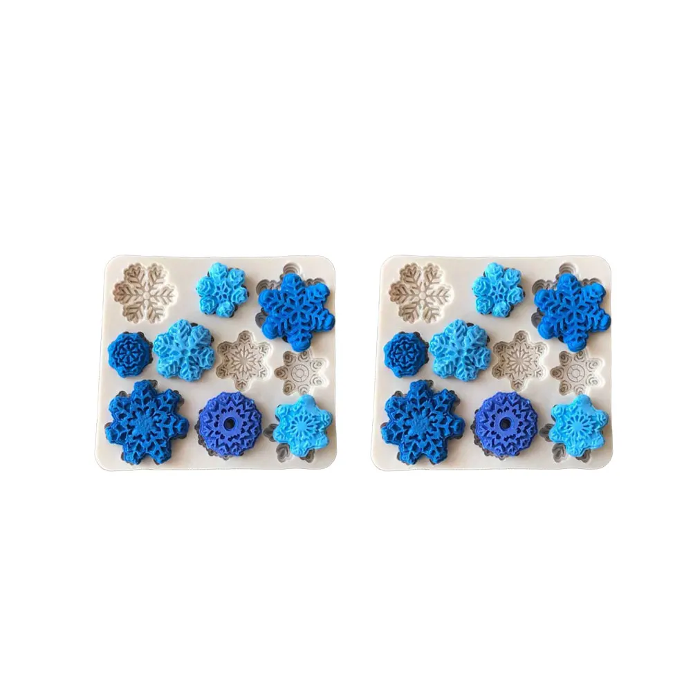 

2 pcs Snowflake Silicone Mold for DIY Epoxy Resin Pendant Necklace Craft Easy Clean Reusable Molds for Home Art Making