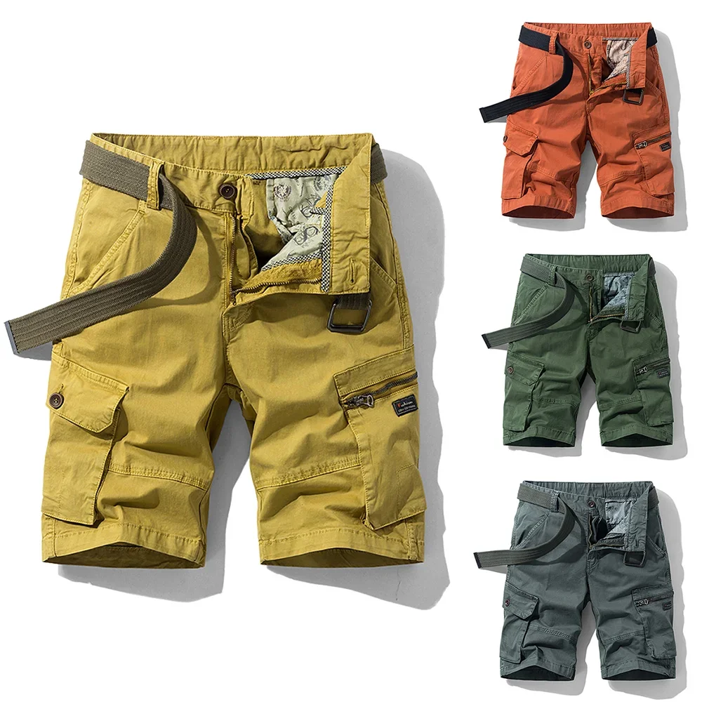 

2023 Spring Summer Men Cargo Shorts Cotton Relaxed Fit Camouflage Men's Denim Short Casual Pants Clothing Social Cargo Short