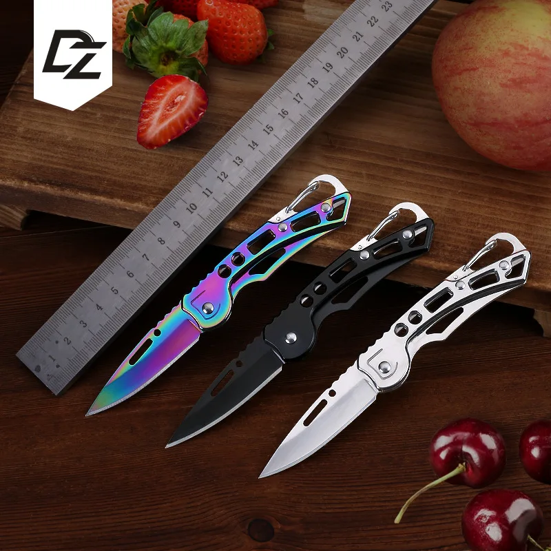 Folding Pocket Knife Stainless Steel Survival Hunting Camping Fishing Portable Fruit Carrying Key Outdoor Tools To Send Ropes