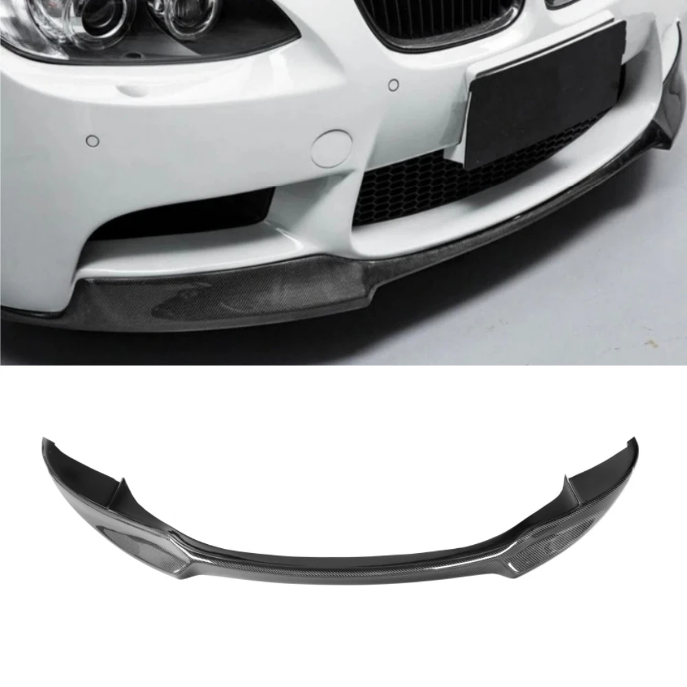

STLFReal Carbon Fiber Front Spoiler Lip Car Bumper Front Lip V Style for BMWs M3 E92 E93 2009-2013 E92 Front Bumper Lip