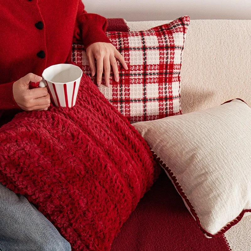 1 Stück Minimalistischer Cord-Kissenbezug Dekorativer Sofakissenbezug Strukturierter Kissenbezug für Wohnzimmer-Couch