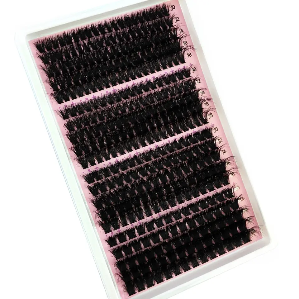Nuevo set de 20 filas 40-160D mezcla 8D esponjosas, grupos de pestañas individuales para extensión en casa 3