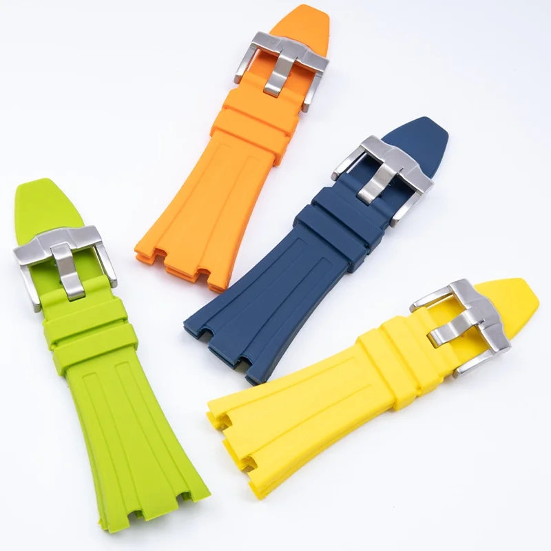 27mm 28mm 30mm Rubber Watch Strap for Royal Oak Offshore Series Band Silicone Soft Women Men\'s Bracelet Watch Accessories