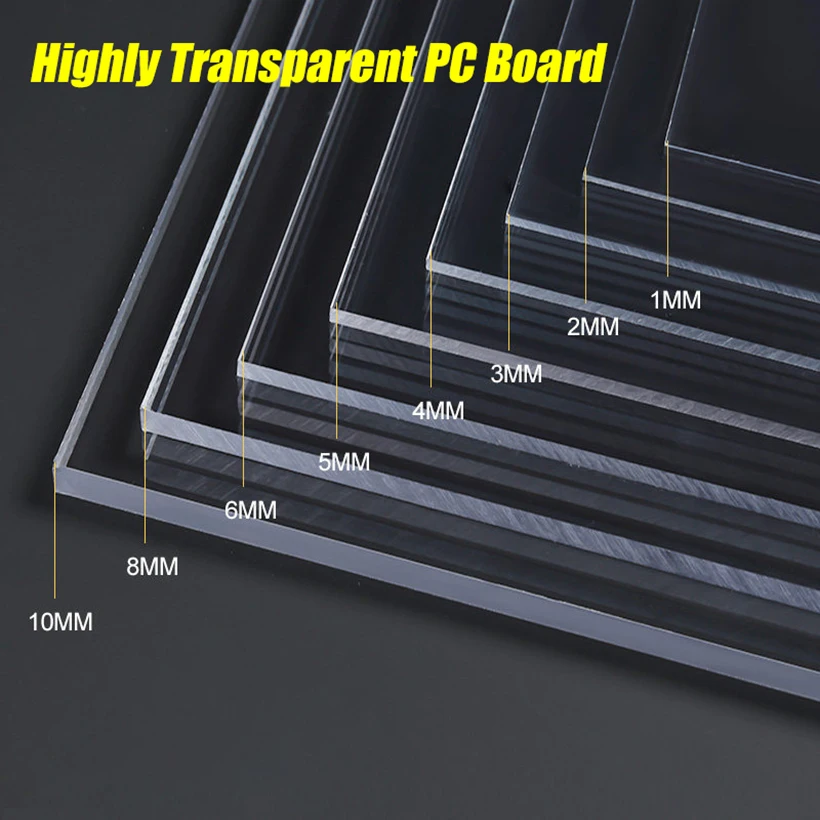 High Transparency Polycarbonate Board, PC Plastic Hard Board, High Transparency, High Hardness, High Temperature Resistance