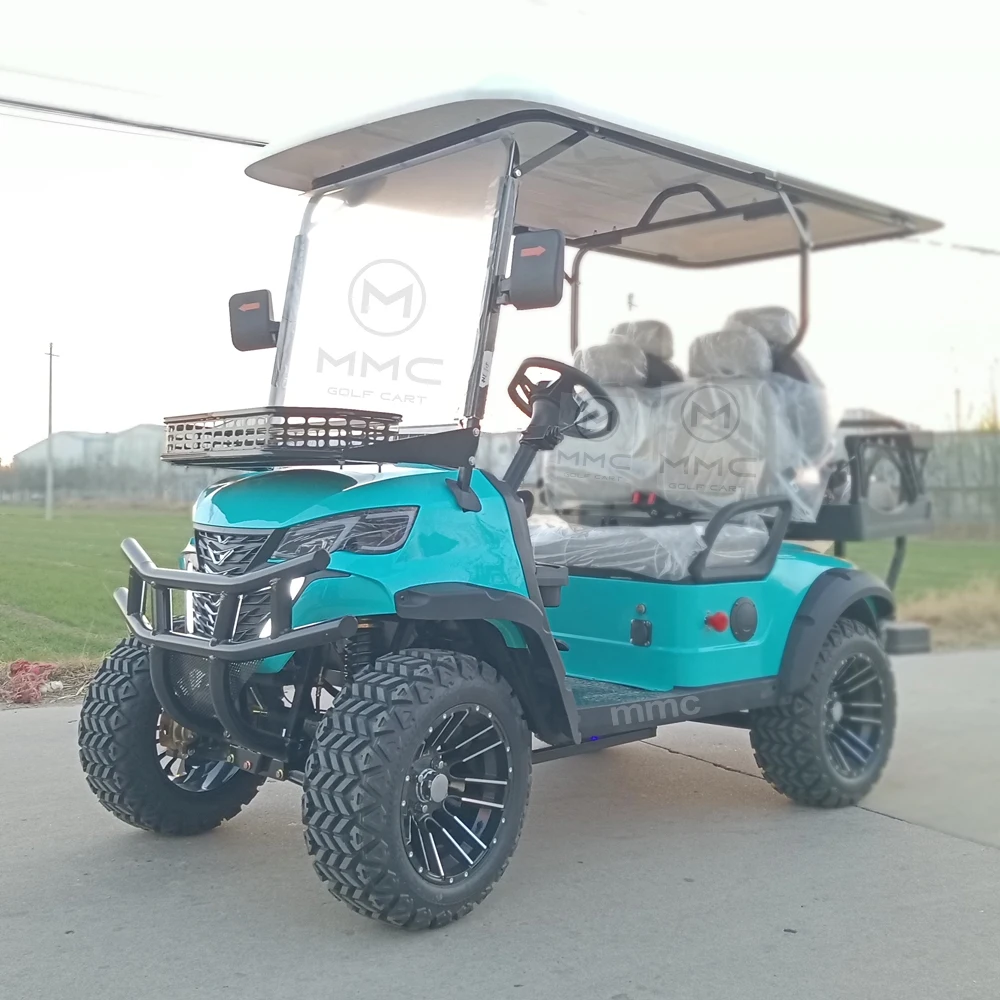 2024 New Style Design 4 Seat Sightseeing Bus Club Cart Electric Golf Buggy Hunting Cart Travel Electric Hunting Cart Golf Cart