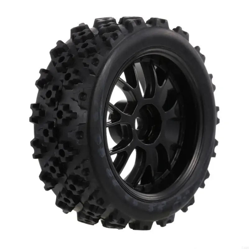 54DA Realistic RC Rubber Wheel Tire Hub Set of 4PCS for Redcat HSP HPI 1/10 Scale Model Remote Control Toy