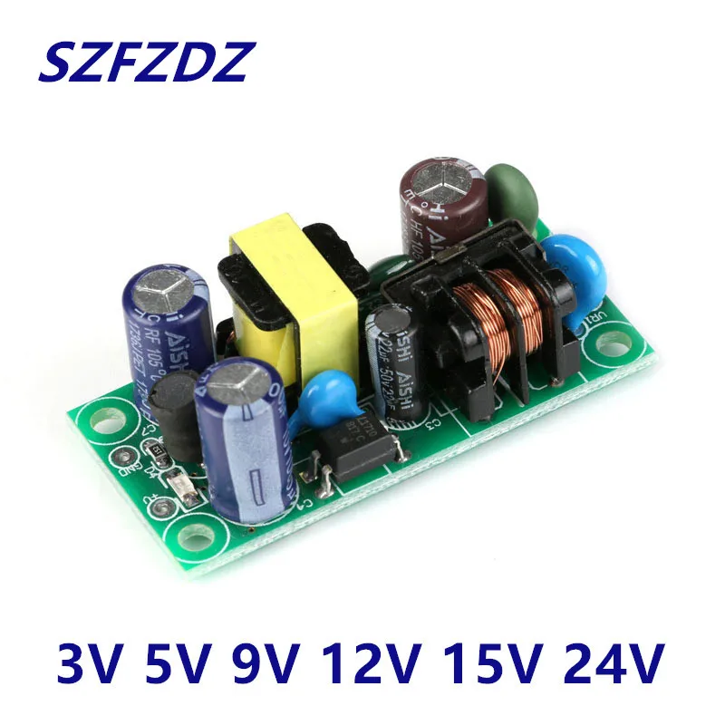 Płytka zasilacza impulsowego AC-DC, izolowany moduł obniżający napięcie AC 110V 220V na DC 3.3V 5V 9V 12V 15V 24V SM-PLG06A-05