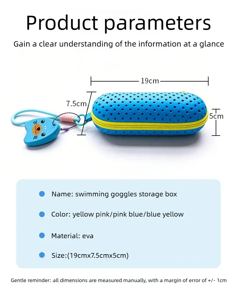 Perforierte EVA-Atmungsaktive Schwimmbrillen-Aufbewahrungstasche mit Griff, Tragbare Brillen- und Sonnenbrillen-Tasche, Schwimmausrüstungszubehör – Detail 10
