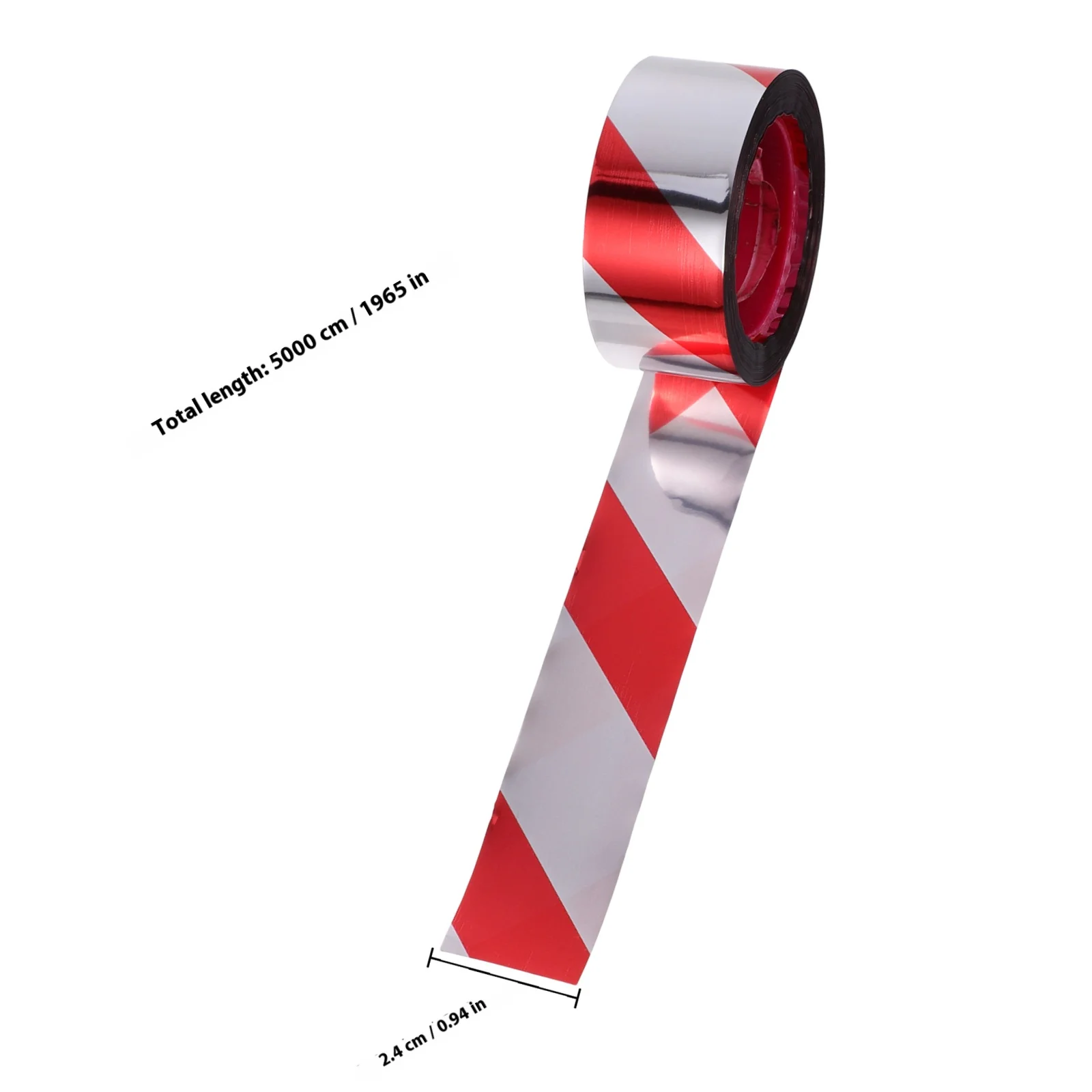10 قطعة 10 لفات الأحمر الأبيض تحذير شريط الشريط 2.4 سنتيمتر x 50 متر مقاوم للماء الحذر المتراس حاجز السلامة البناء الخطر