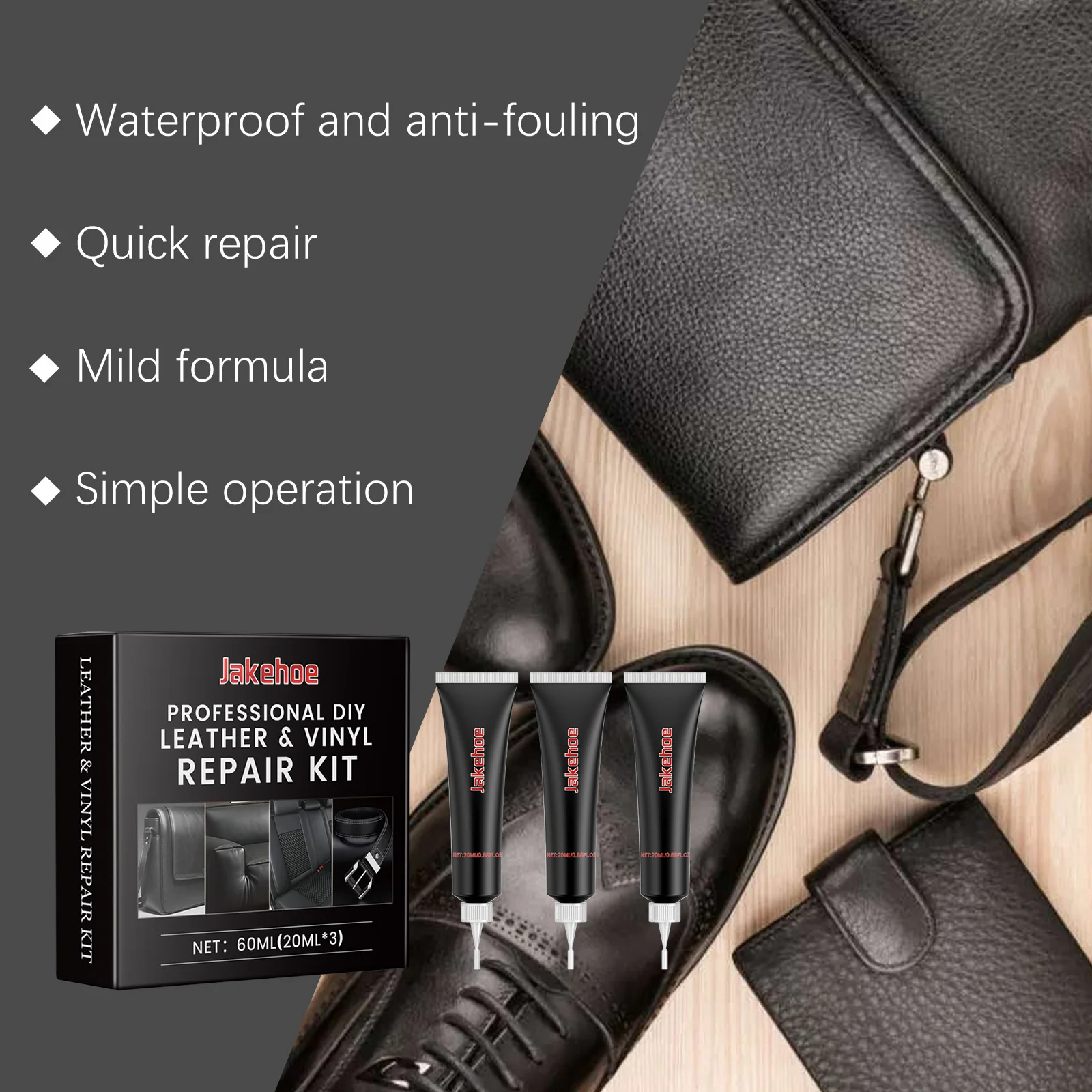 Car Interior Seat Repairing Leather Reconditioning Kit Complete Set for Bag Shoes Furniture Cleaning Protecting Leather Products