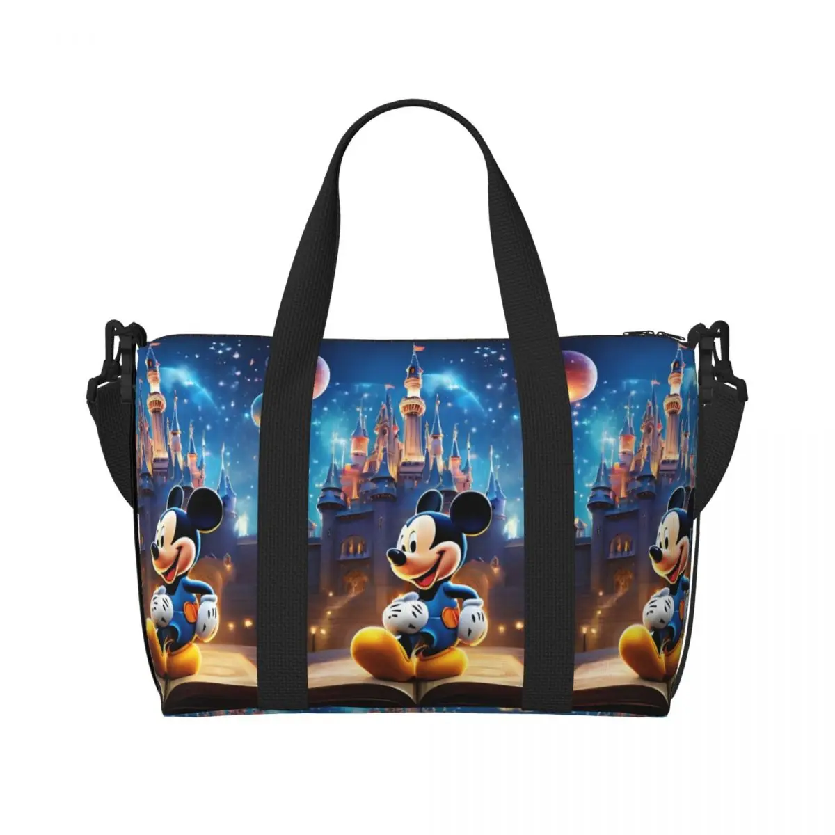

Пляжная большая сумка с Микки Маусом на заказ, женская очень большая спортивная ручная кладь, классические дорожные сумки для покупок из мультфильмов