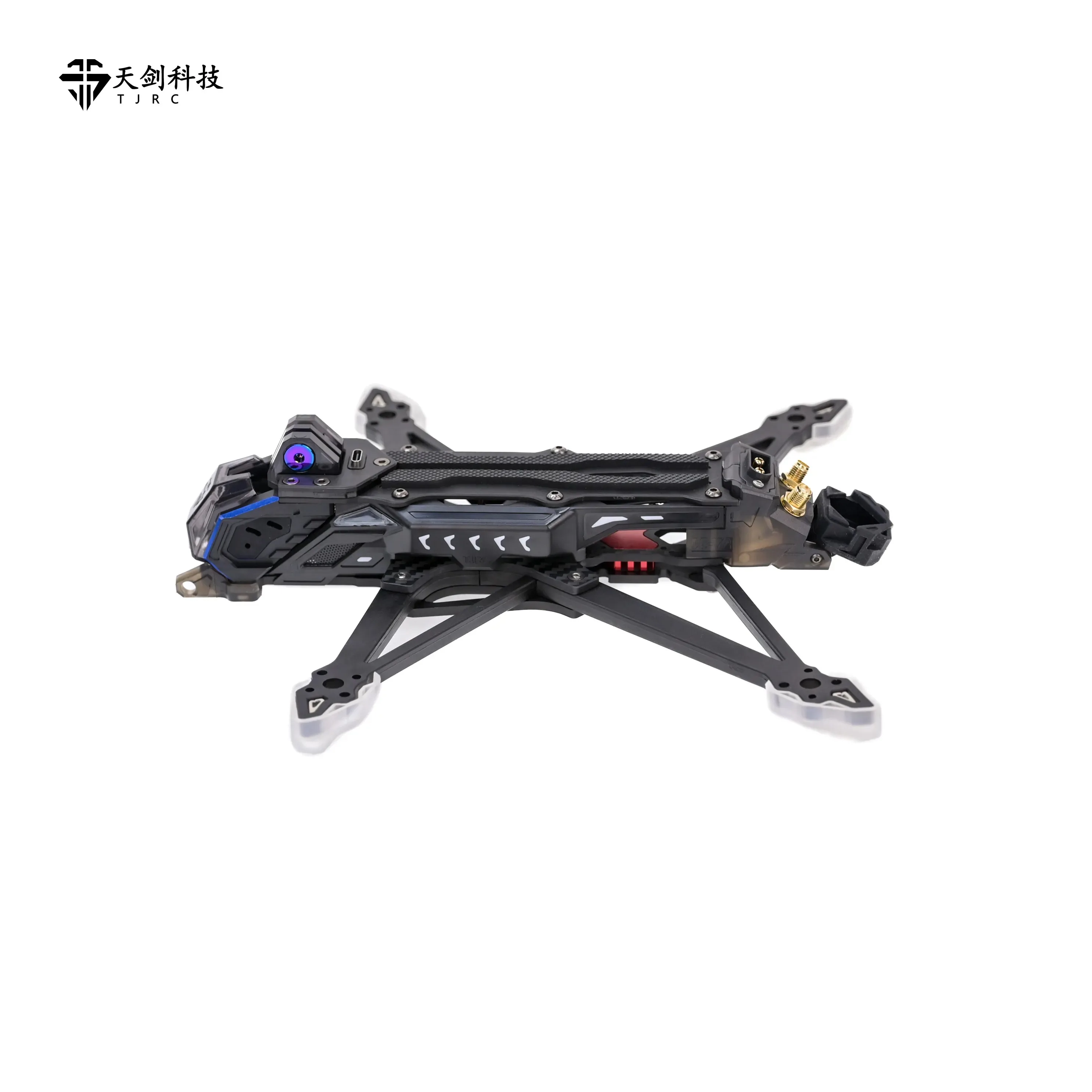 TJRC FJ-5 5-Inch Racing Drone Frame, Novel Design Colorful Side Plate with LED Light Strip, Durable FPV Quadcopter