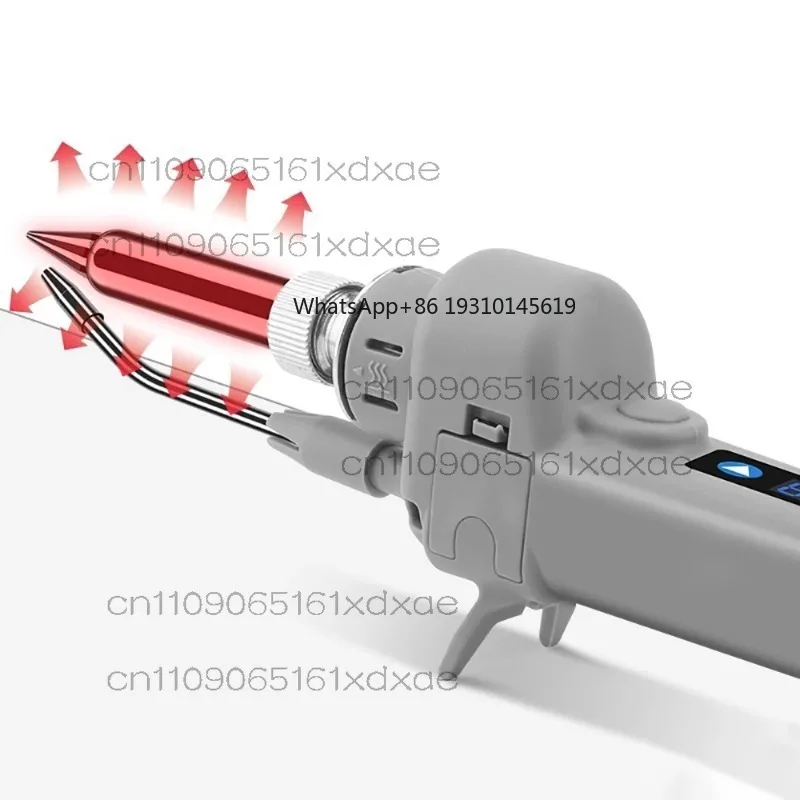 

【From China】AC 220V Portable Soldering Iron With Stand - Fast Heating Ceramic Heating Core 200W 200-650℃
