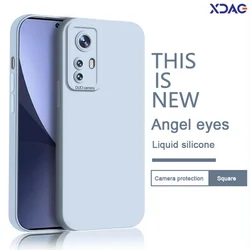 Angel Eye Phone Case for Xiaomi 12 12S Pro Ultra Lite NE 12X Dimensity Liquid Silicone Mi12 12Pro 12SPro 12Lite 5G Back Cover