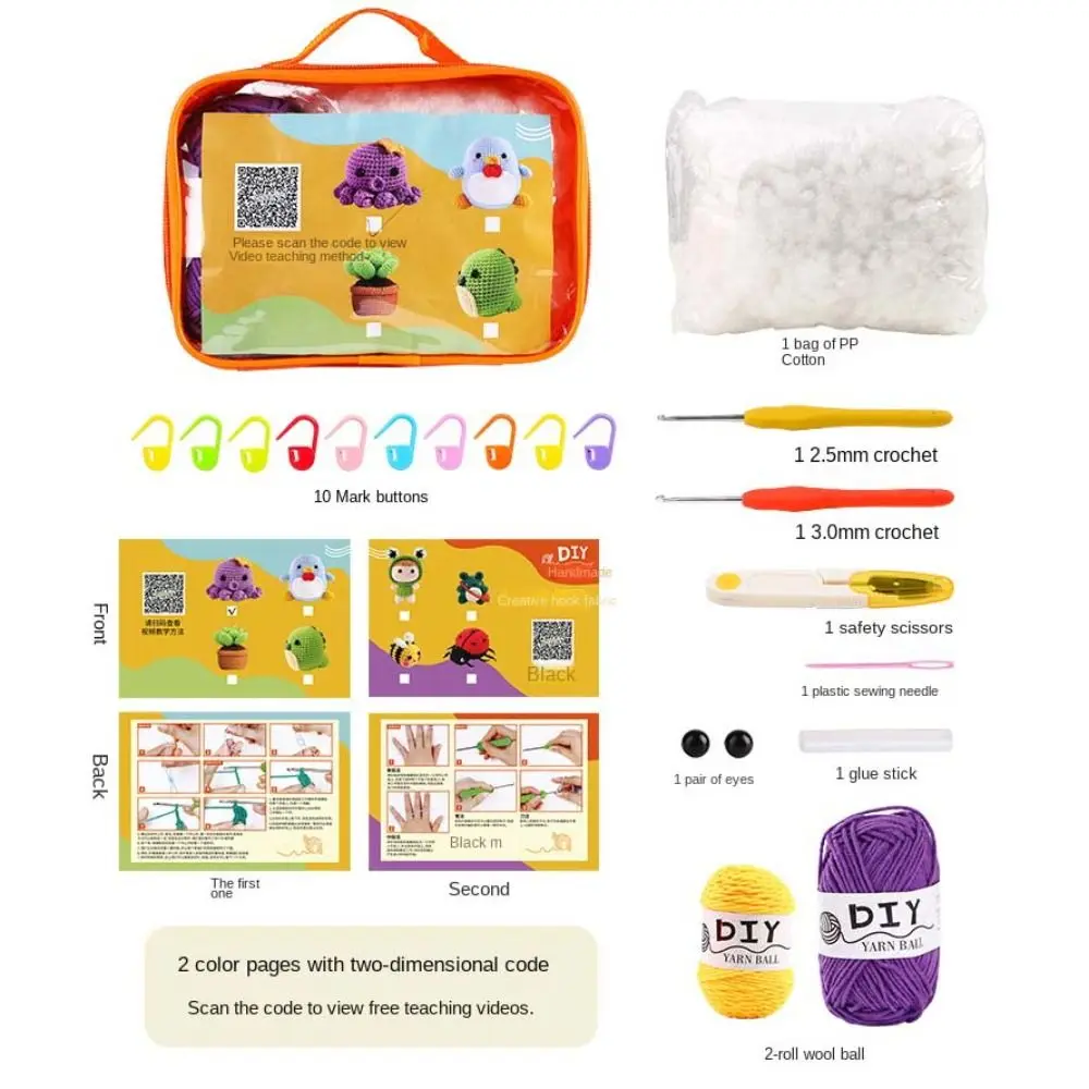 Arts,Crafts & Sewing DIY Handmade Doll Crochet Kit DIY Handmade Doll Crochet Kit Step-by-Step Wool Yarn DIY Knitting Beginner