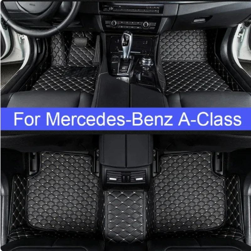 Custom Car Floor Mats For Mercedes-Benz Clase A  AMG W177 W176 W169 Auto Foot Coche Accessories Carpets Interior Parts 2009-2023