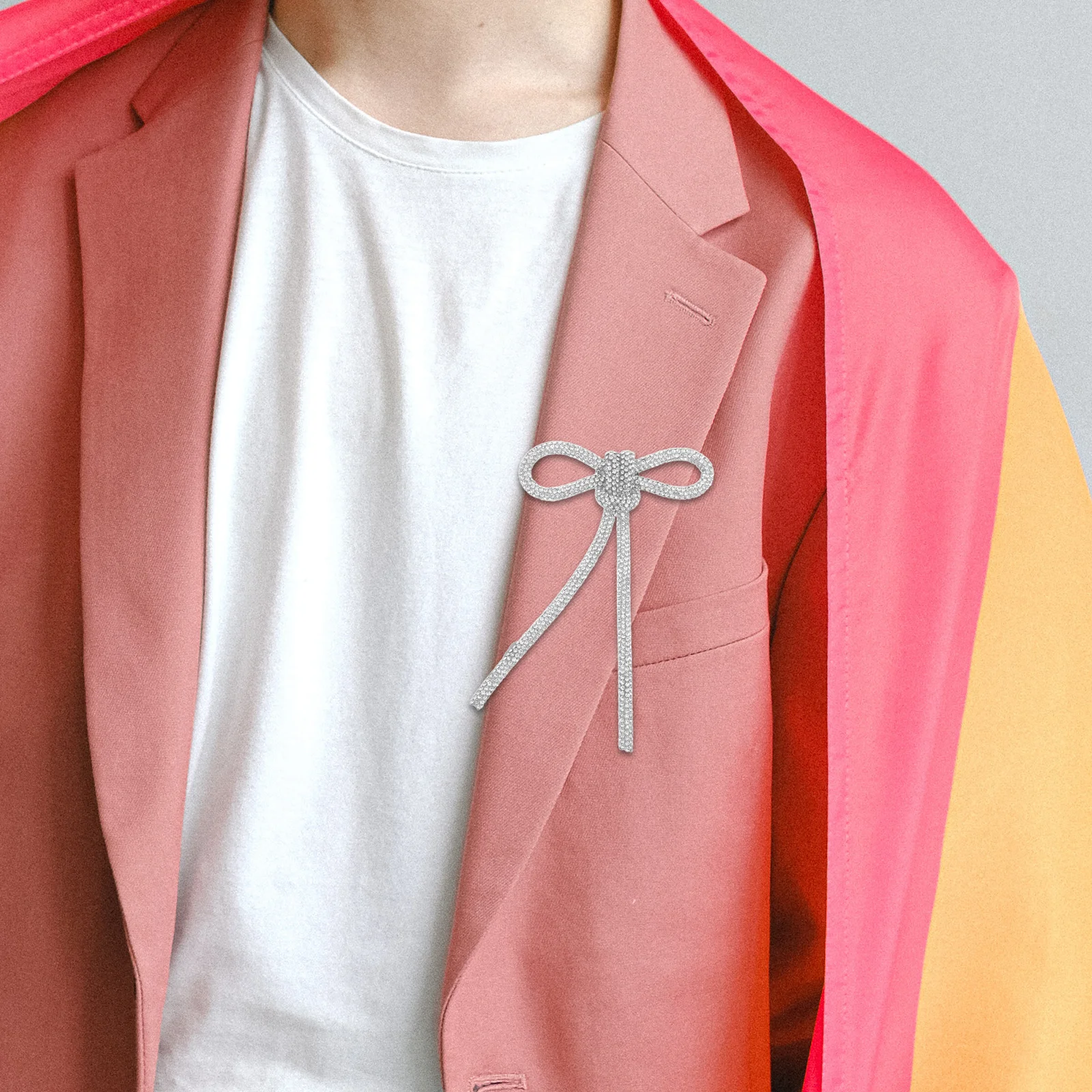 

Butterfly Bow Brooch For Women Rhinestone Decorative Pin Stylish Clothes Lapel Brooch Suit Dress Party Wedding Accessory