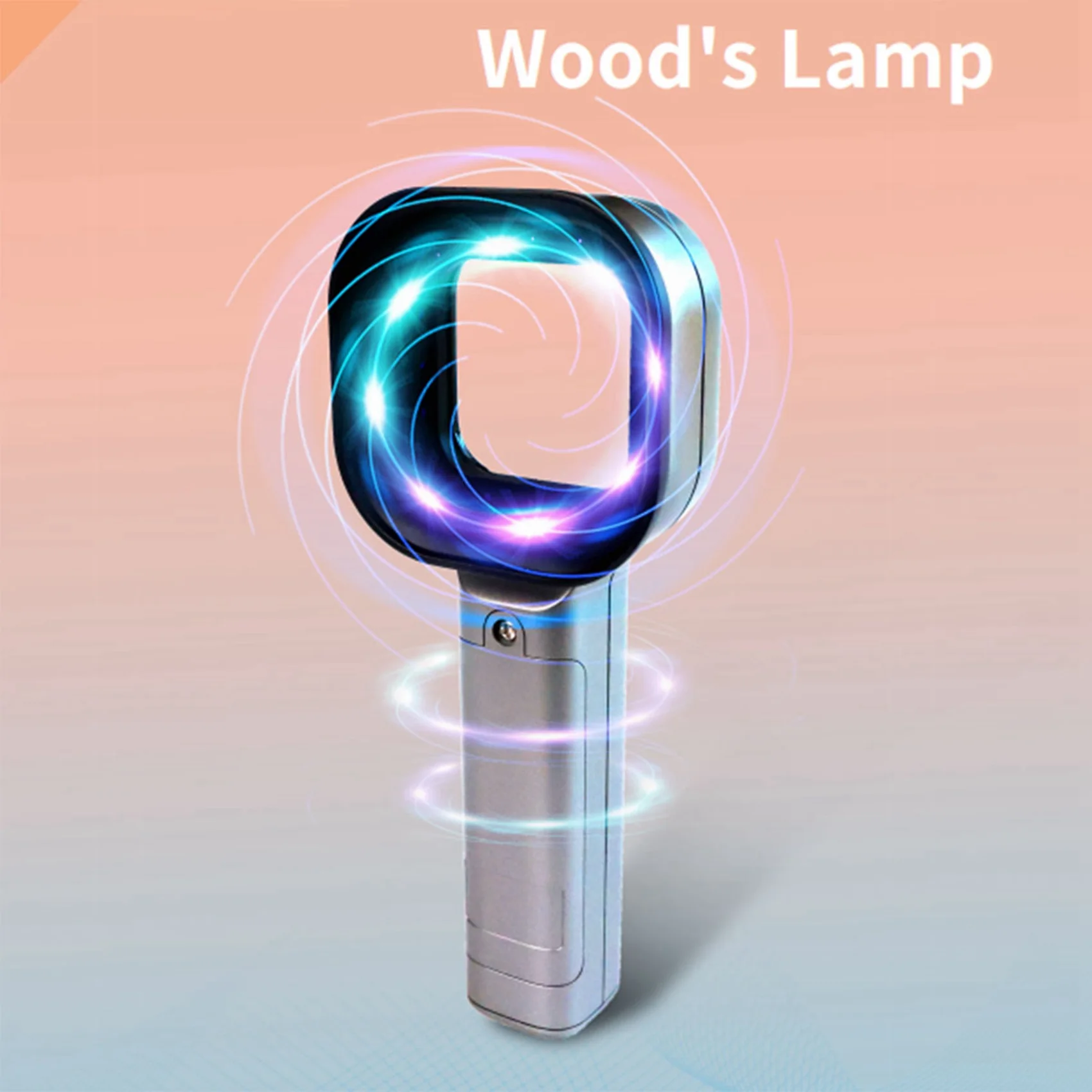 2X Lampa Woods Analizator skóry Przenośny analizator kosmetyczny do salonu twarzy Lampa UV Woods do testowania analizy pielęgnacji skóry