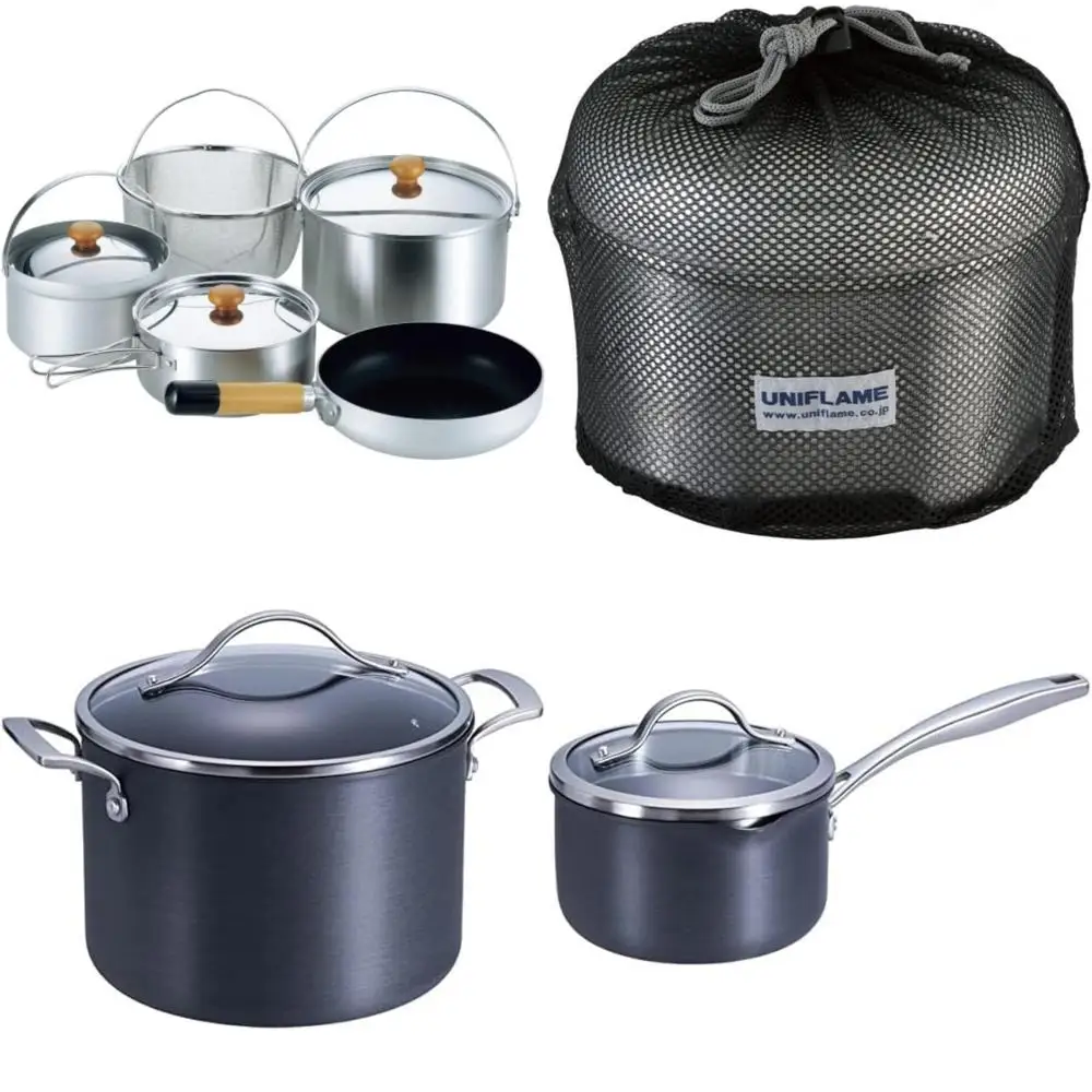 

YBM Home Korkmaz Astra2 Набор посуды из 9 предметов из нержавеющей стали с алюминиевой капсульной основой для кастрюль и сковородок