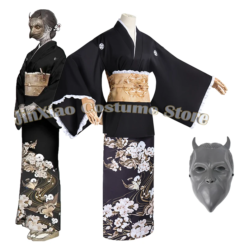 

Игра Silent Косплей Костюм Джунко Кинута, традиционное японское черное кимоно, длинное платье, Hill, наряд для ролевых игр на Хэллоуин для женщин