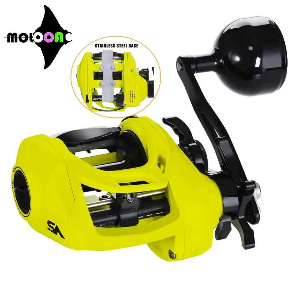 2025 New Large Baitcasting Catfishing Trolling Fishing Reel Saltwater Waterproof 6.4:1 15KG Drag Metal Base Wheel