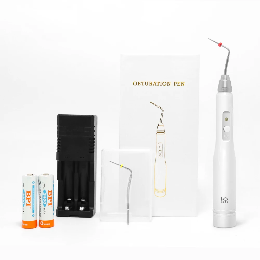 

Dental Cordless Rechargeable Obturation System Endo Heated Pen Root Canal Hot Melt Filling with 2 Tips Dentistry