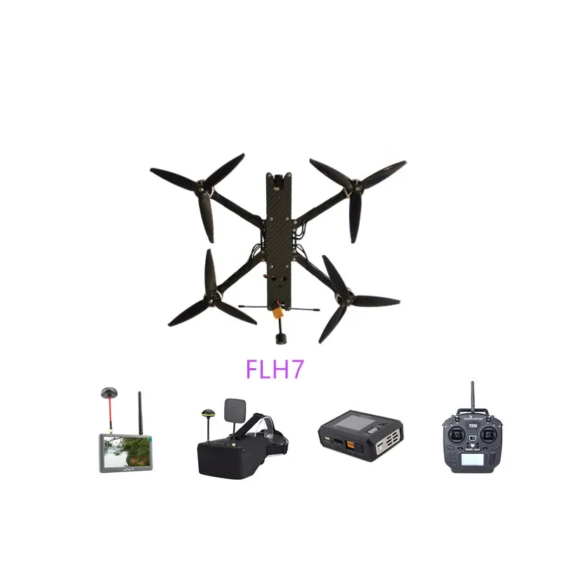 FLH7 FPV drone 7-inch Racing drone Can mount 2kg Flight distance 7km Flight speed 120km/h ELRS Micro 915 quadcopter drone