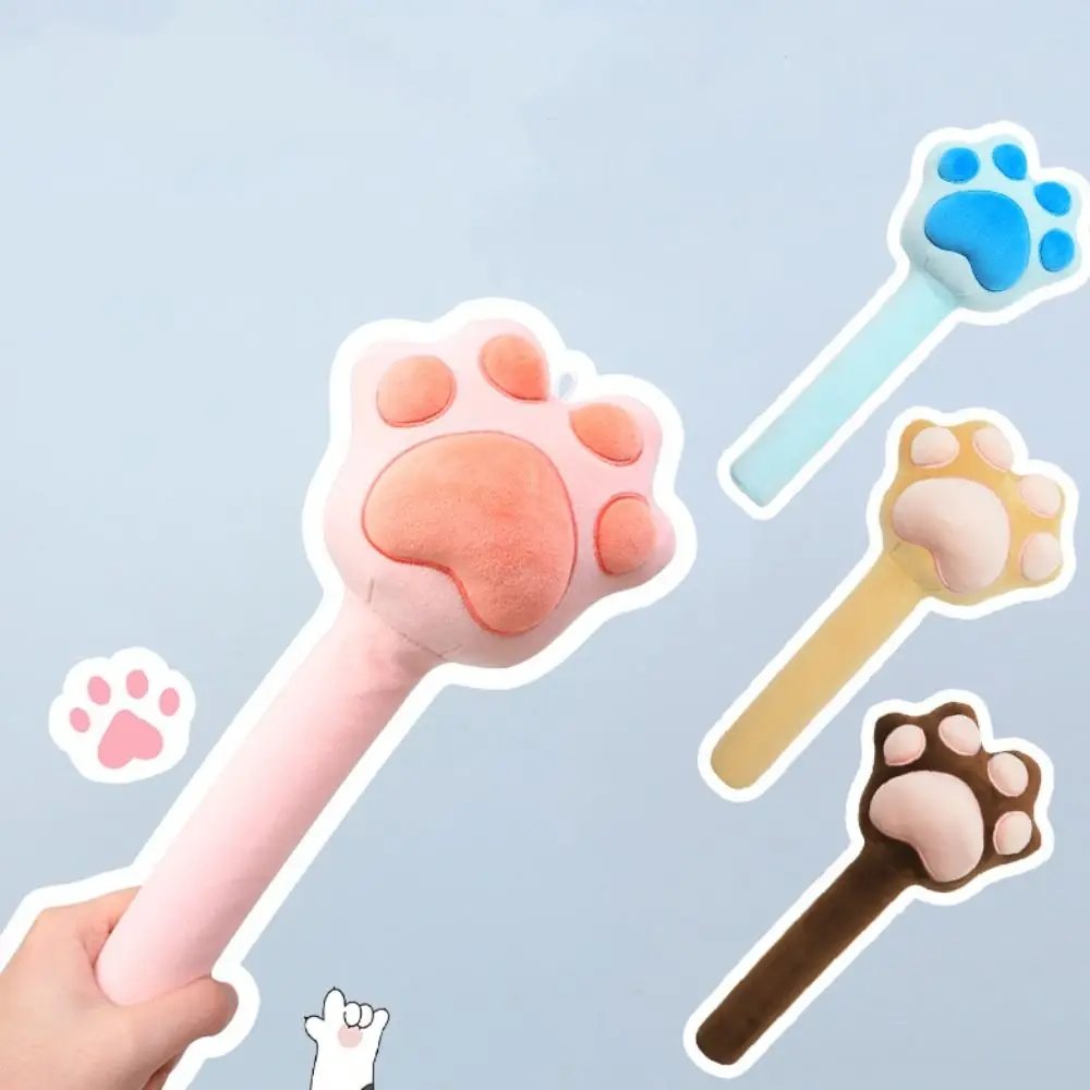 Kawaii Cat Claws Massage Hammer Stick Plush Relaxation Meridian Slap Stick Leisure Fitness Hand-held Knock Massage Tool Neck