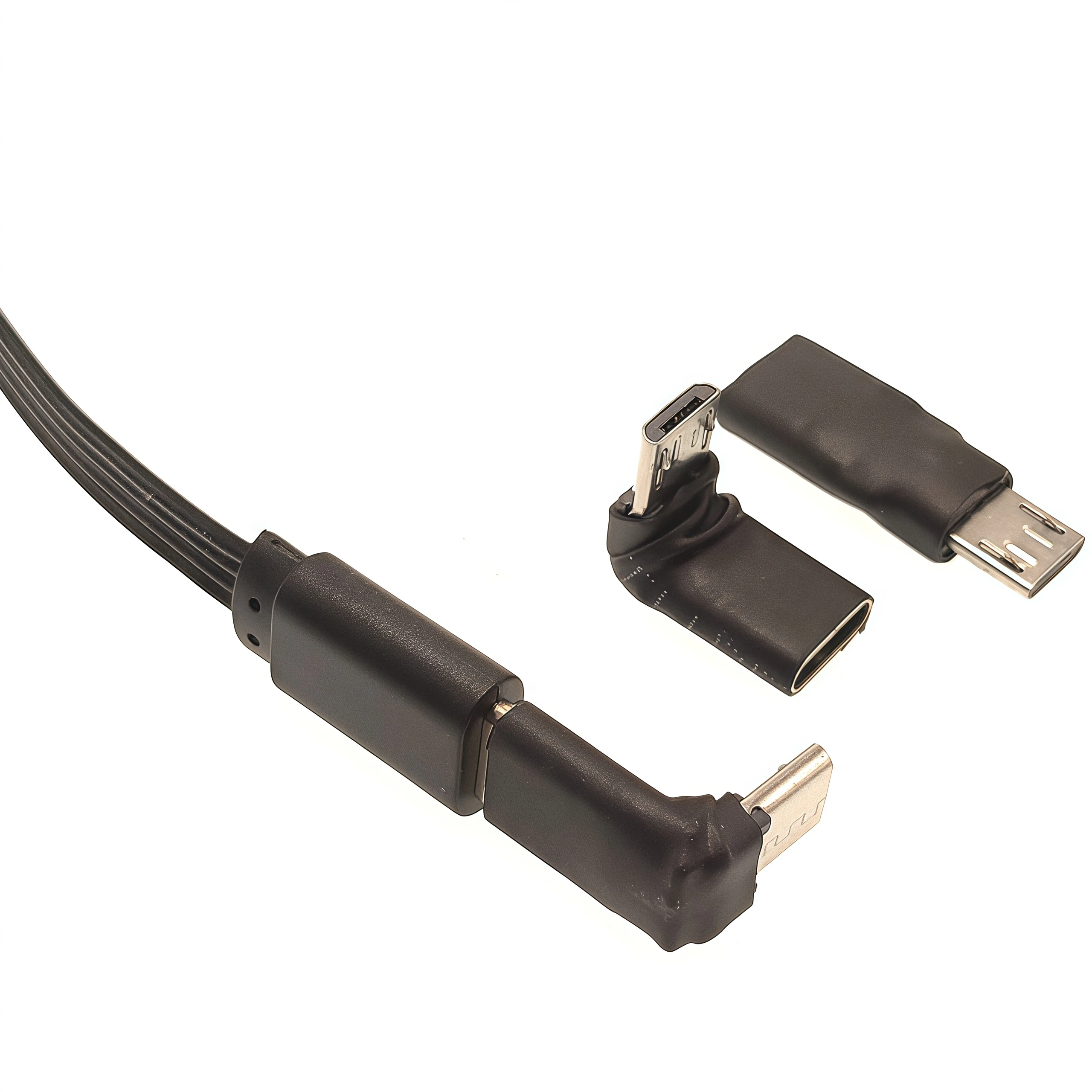 straight Type-C Female to Micro USB Android Male Adapter for V8 Mobile Phone  Charger, Data Transmission, 5-Pin Cable Connector