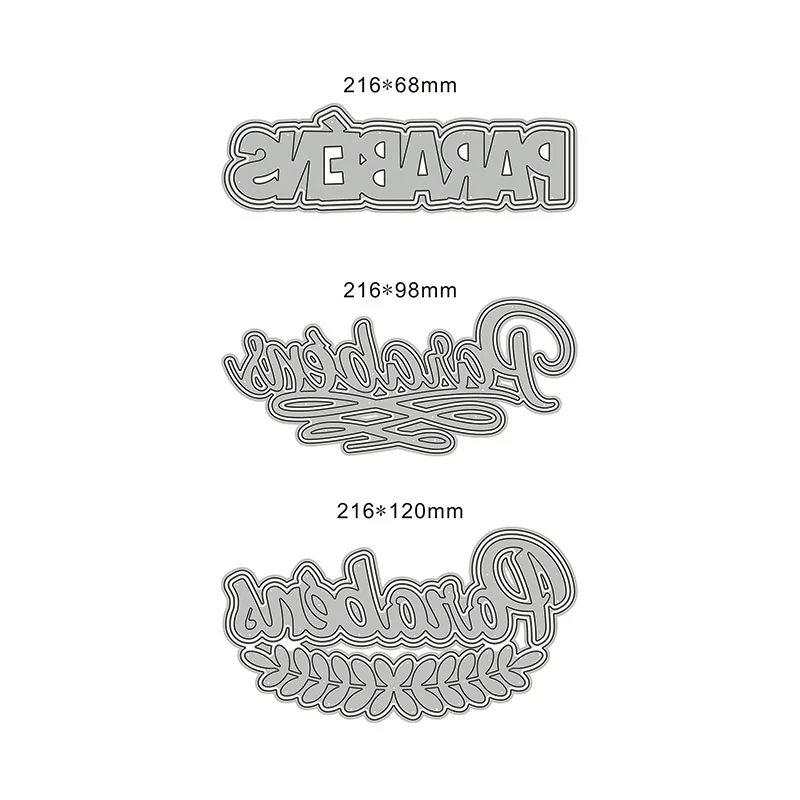 New Congratulations In Portuguese Craft Embossing Mold 2023 Metal Cutting Dies for DIY Decorative Scrapbooking Album Card Making