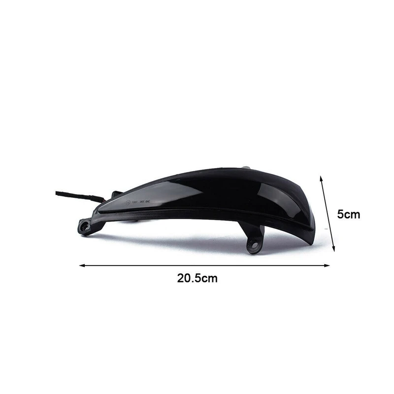 For Honda Civic 8th 2006-12 FA1 FD1 FD2 FN2 Coupe LED Dynamic Side Mirror Turn Signal Yellow Flowing Light Smoked Black Housing