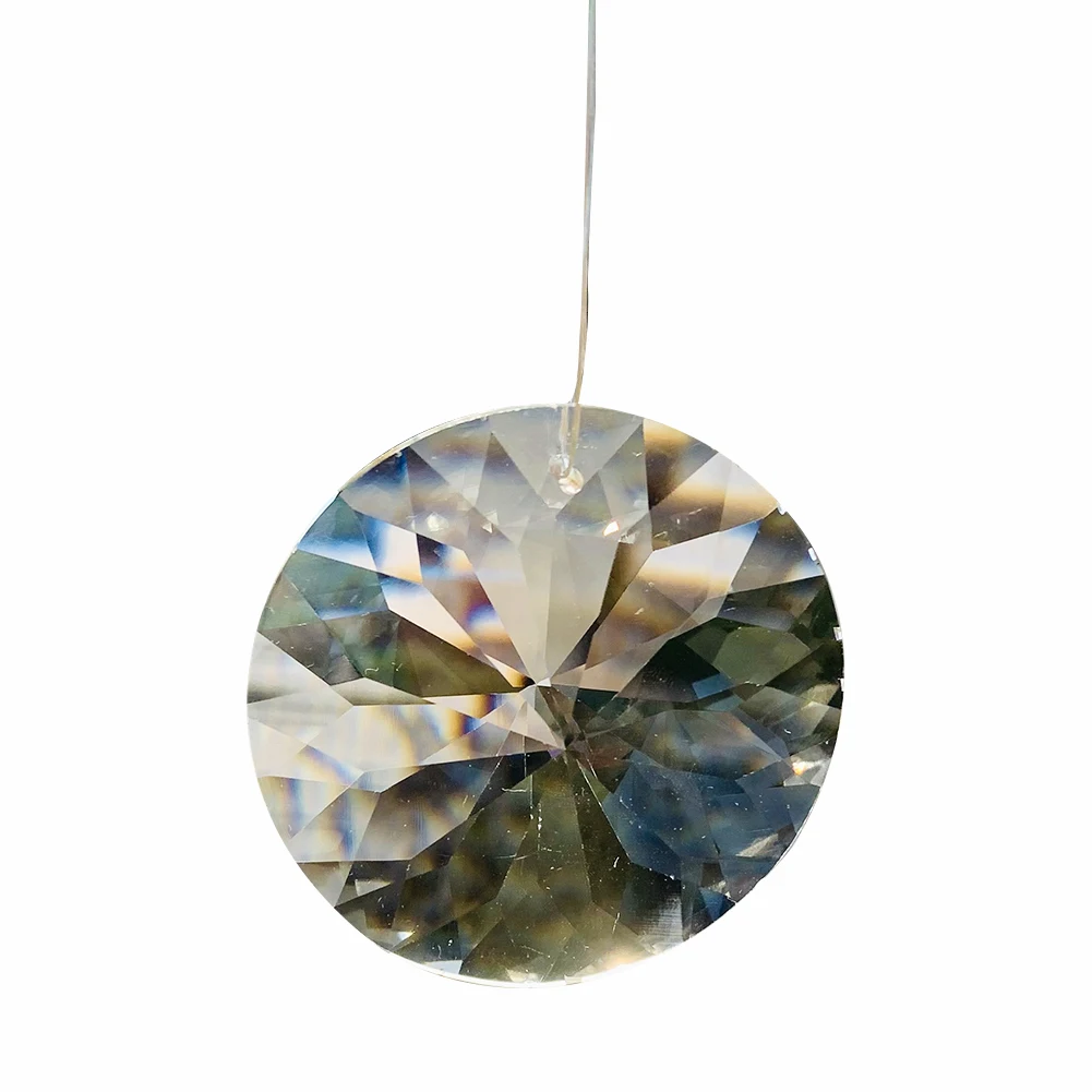 60mm Flaw Round Crystals Pendants Prisms Glass Clear Chandelier Crystal Hanging Ornament Suncatcher DIY Crafts Home Decoration