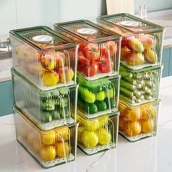 Stackable Refrigerator Storage Box with Lid, Capable of Storing Bread, Food, Vegetables, and Fruits