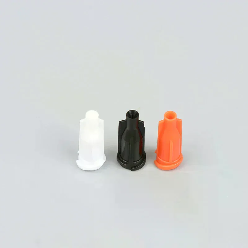 100Pcs Plastic Syringe Tips Caps Injector Dispenser Dispensing Needle Sealing Plug Standard Syringe Luer Stop Caps Supplies