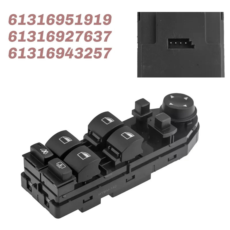 

61316951919 61316927637 61316943257 For BMW E60 E61 5 Series Driver's Side Power Master Window Lift Button Switch Assy