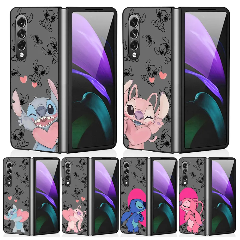 Hard PC Shockproof Cases Cover Disney Angel Stitch Lilo Phone Case for Samsung Galaxy ZFold4 Z Fold4 Z Fold5 ZFold6 5G Z Fold3