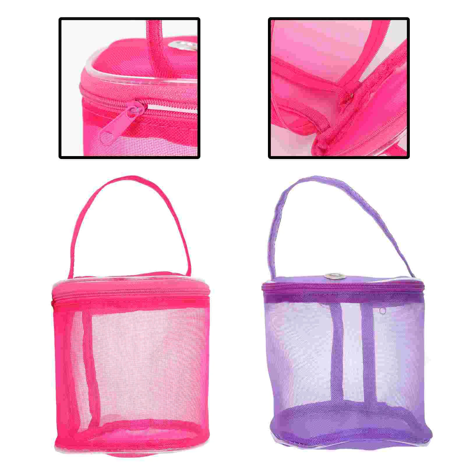 

2 Pcs Wool Storage Bag Blanket Yarn Winder Thread Holder The Tote Portable Basket Threads Pouch Knitting Tool Net