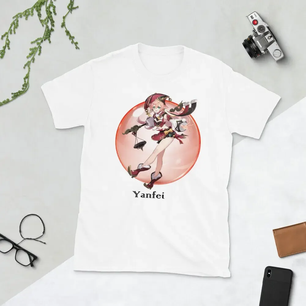 Genshin Impact T-shirt Women Yanfei Graphic Print Short Sleeve Tee Shirt Female Fashion Summer Unisex Casual y2k Clothing Tops