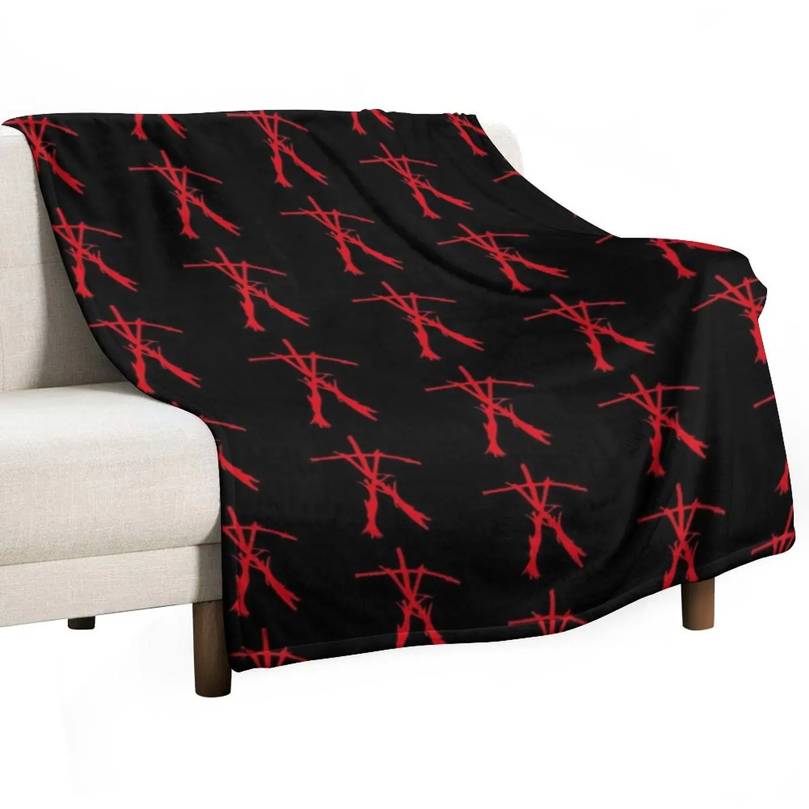 The Blair Witch stick figures wood red symbol horror movie 2000s classic scary forest Throw Blanket manga funny gift Blankets