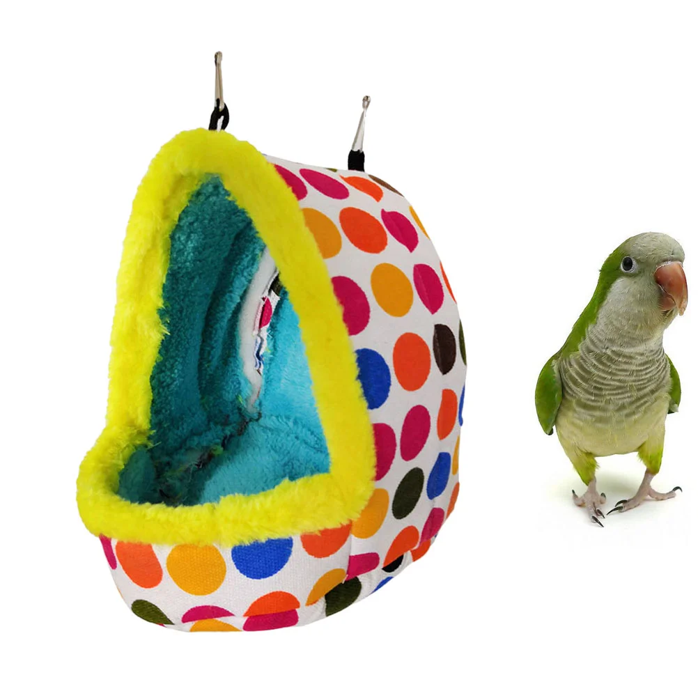 

Thicken Plush Nest Creative Winter Warm Nest Parrot Hammock Bird Sleeping Bed (Size S) Birds Nest Indoor Birds Nest