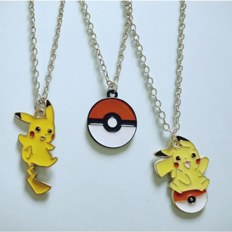 

Pokemon Pikachu Necklaces Q Figurals Anime Figures Alloyed Necklaces Anime Merchandise Decoration Birthday Gifts Halloween Gifts