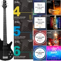 Juego de cuerdas para bajo eléctrico, 1/3/10, 4/5/6 cuerdas, cuerdas para bajo, niquelado, instrumentos musicales, accesorios y piezas