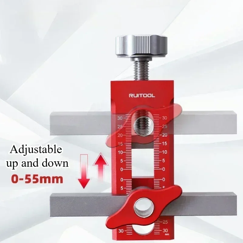 Aluminum Alloy Woodworking Jig Adjustable High-precision Anti Slip Gasket Carpenter Doweling Drilling Guide Locator Durable Tool