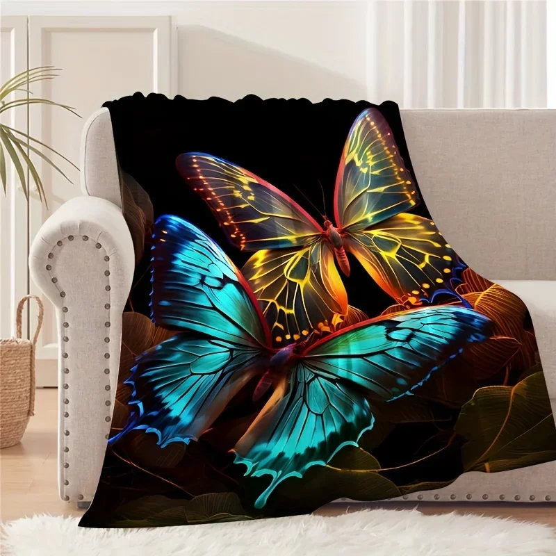 1pc Flannel Creative Butterfly Throw Blanket Comfortable Soft Blanket Multiple Specifications Four Seasons Blanket Air Condition