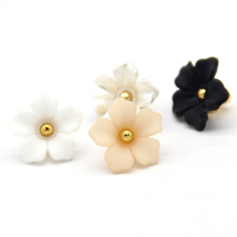 HENGC Vintage Flower plastikowe ozdobne guziki do odzieży kobiet kurtka koszula dzieci szycia akcesoria do rękodzieła hurtownia