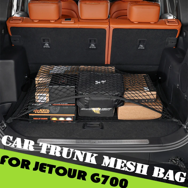 Car Trunk Mesh Bag Fit for Jetour G700 2025 2026 Modified Car Trunk Storage Fixed Net Trunk Storage Hanging Net Accessories