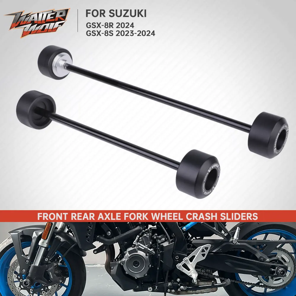 2024 For Suzuki GSX-8S GSX-8R Front Axle Fork Wheel Slider Rear Swingarm Stand Protector Crash Sliders GSX8S GSX8R GSX 8S 8R